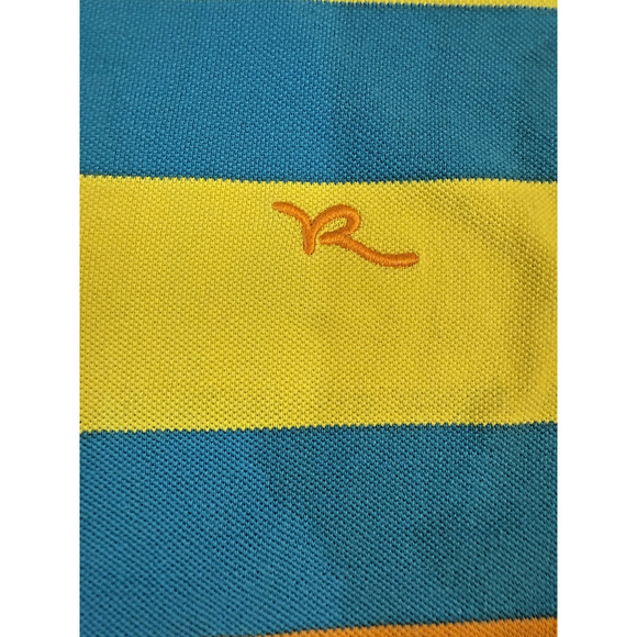 Rocawear Polo Shirt Mens 2XL Striped Short Sleeve Casual Hip Hop Urban Fashion - Picture 4 of 5